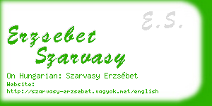 erzsebet szarvasy business card