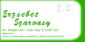 erzsebet szarvasy business card